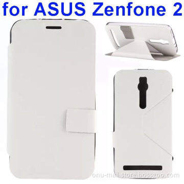Hot selling Silk Texture TPU and PU Leather with card slots wallet leather case for Asus zenfone 2